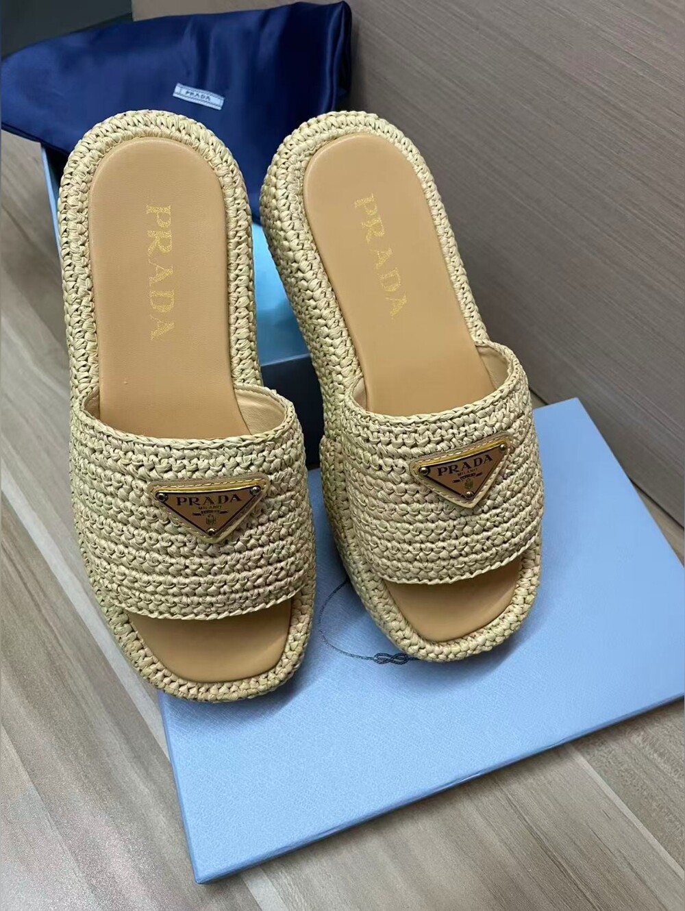 Prada Crochet Platform Sandals - Picture 3 of 8
